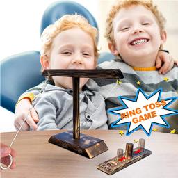 Jogos de Beber para Crianças e Adultos, Ring Toss Games, Fast-paced Handheld Wooden Board Games, Shot Ladder Bundle, Barras ao ar livre - Image 5