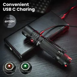 Sofirn-USB C tocha recarregável com interruptor duplo indicador de alimentação, lanterna tática, poderosa luz LED, 3800lm, SP35T, 21700, ATR - Image 5