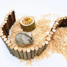 Tigela De Comida De Madeira Durável para Pequenos Animais, Fácil de Instalar, Hamster, Esquilo, Log, Brinquedos Pendurados - Image 5