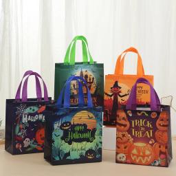 Sacolas pequenas com alças, saco de presente não tecido multifuncional, suprimentos para festa de Halloween, truque ou deleite, embrulho - Image 1
