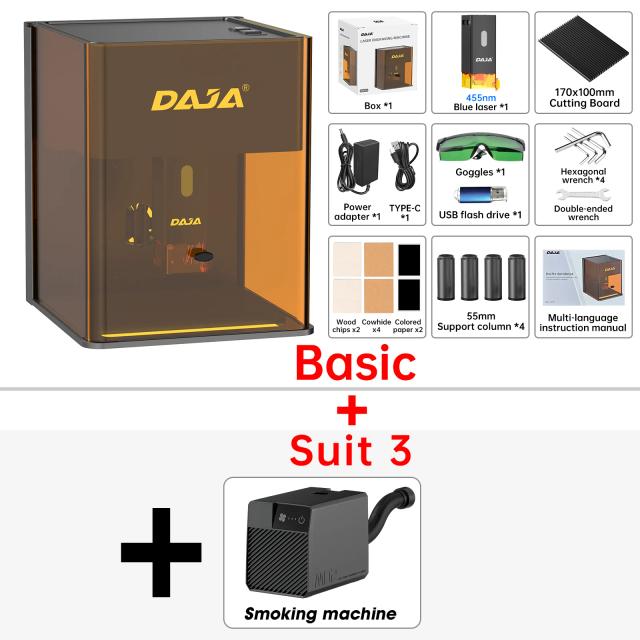 Daja dj6 pro gravador a laser portátil capa de segurança corte máquina gravura negócios para metal jóias madeira acrílico vidro couro