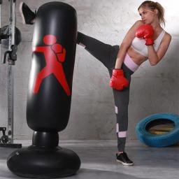 Saco De Boxe Inflável Para Crianças E Adultos, Saco De Areia Em Pé, Treinamento Fitness, Saco De Boxe, Pilar De PVC, 1.2m, 1.6m - Image 2