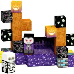 Blocos de construção magnéticos halloween blocos magnéticos brinquedos para meninos e meninas decorações de halloween presente das crianças - Image 1