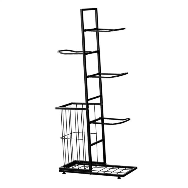 Organizador de Equipamentos Esportivos para Interior e Exterior: Suporte de Armazenamento para Basquete, Voleibol, Futebol, Badminton e Tênis