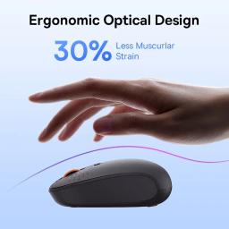 Baseus-F01B Mouse Bluetooth sem fio, Mouse 2.4G, 1600 DPI, Clique Silencioso para MacBook, Tablet, Laptop, PC, Acessórios para Jogos, Bluetooth 5.0 - Image 3