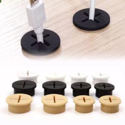 Rodada Flexível Silicone Cabo Grommets, Rubber Grommets, Mesa, TV Console Hole Cover, Wire Organizer for Desktop Cable Pass - Image 1