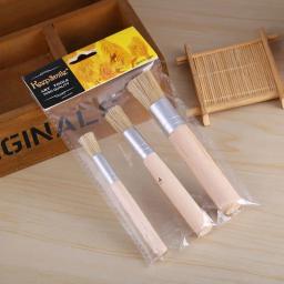 Conjunto pincéis pintura estêncil Y1UB 3 tipos pincel guache acrílico a óleo portátil - Image 4