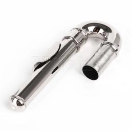 Yibuy 15.3cm flauta cabeça curvada conjunta peças de reparo niquelado - Image 2