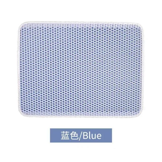 Tapete Duplo para Areia de Gato com Design Favo de Mel, Antiderrapante e Impermeável, Ideal para Caixa de Areia e Captura de Resíduos