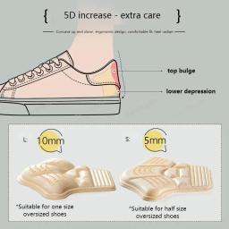 Anti-Desgaste Pés Sapato Pads, Protetores de Salto, Alta Qualidade, Grossa, Ajustar Tamanho, Sapatilhas, Acessórios, 5D, 1 Par - Image 4