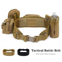 Ajustável militar tático cs cinto de trabalho ao ar livre homens molle batalha cinto do exército combate airsoft caça tiro acolchoado cintos da cintura - Image 2