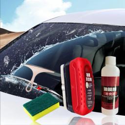 Car Glass Oil Film Remover, esponja de limpeza, escova agente limpador, óleo de manutenção, pára-brisa, impermeável, anti-fog, G4N1 - Image 1