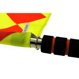 2 pçs futebol árbitro bandeiras esportes linesman fair play bandeira conjunto equipamento do árbitro de futebol com saco de armazenamento para o futebol de futebol - Image 3