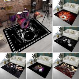 Tapetes de instrumentos musicais antiderrapantes, tapete de bateria para sala de estar, decoração de quarto, tapetes para casa, tapete lounge, capacho de cozinha - Image 1