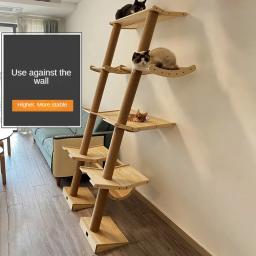 Grandes árvores e torres de madeira do gato, Arranhador para brinquedos para gatos, Gym Hiding House, Almofada de dormir, Almofada de resfriamento, Animais de estimação, Luxo - Image 1