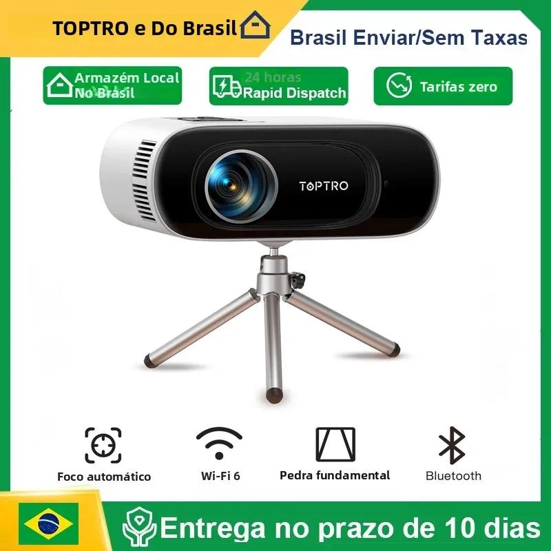 Topro projetor portátil 1080p suporte fhd 16000lm auto keystone wifi bluetooth inteligente home theater ao ar livre mini projetor - Image 1