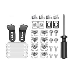 Kit de reparo do capacete de futebol Peças de reposição do capacete de hóquei Clips viseira, Parafuso porcas com chave de fenda, Chin Strap Adapter - Image 2