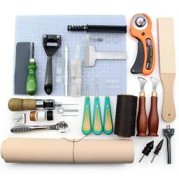 Couro Trabalho Tool Set para Saddle Making, Prong Punch, Sewing Thread Stamping, Shoemaking Leathercraft, Patchwork DIY Processing Kit - Image 3