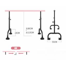 Barra ajustável da dança de 4m do comprimento da altura, engrossar a barra horizontal do quadro de aço com a placa base mais grande, barra do balé para o estúdio da dança - Image 3