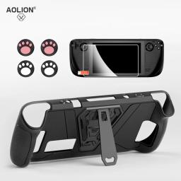 Estojo protetor à prova de choque para Steam Deck, Tampa TPU com Kickstand, Filme temperado com Rocker Caps - Image 1