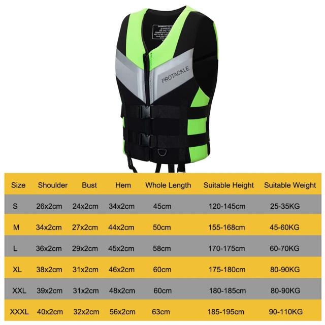 Colete Salva-Vidas Neoprene para Adultos: Ideal para Pesca, Esqui, Caiaque, Canoagem e Drifting