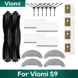 Robô Aspirador Kit Acessório, Escova Lateral Principal, Filtro Hepa, Saco de Pó, Mop Panos, Peça De Reposição De Pano, Compatível para Xiaomi Viomi S9 - Image 1