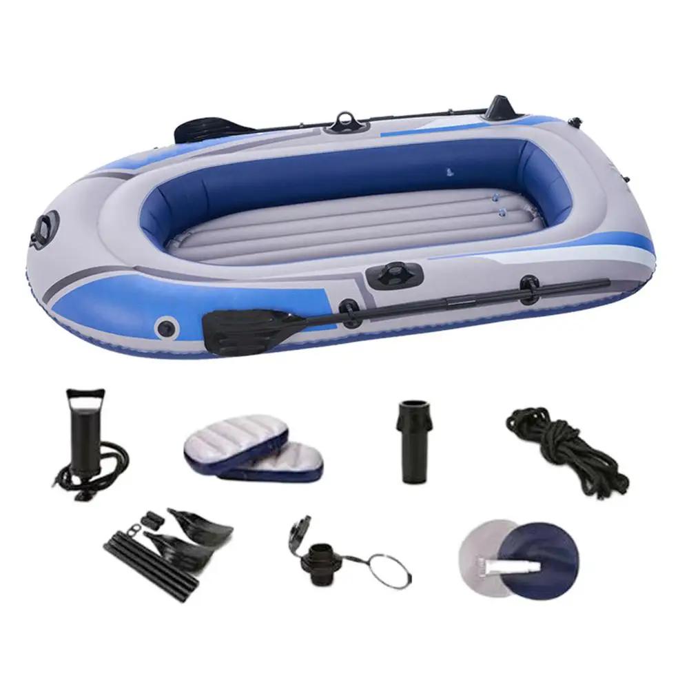 PVC Barco Inflável para Três Pessoas, Canoa Barcos a Motor, Adequado para Pesca, Rafting, Jangada de Mergulho, Lazer, Alta Qualidade - Image 1