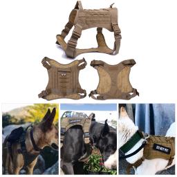 Arnês para cães grandes, acessórios para animais médios e pequenos, colete de cachorro, treinamento militar tático, roupas de peito de caminhada - Image 2