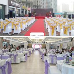 20 faixas de cadeira de cetim, 17*275cm fita de cadeira de seda arcos capa de cadeira decoração para banquete de casamento festa evento hotel - Image 4