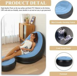 Conjunto de cama reclinável dobrável ao ar livre com bomba de ar, 2-em-1, Lounge, preguiçoso, portátil, apto para Camping, RV, quintal, reclinável - Image 6