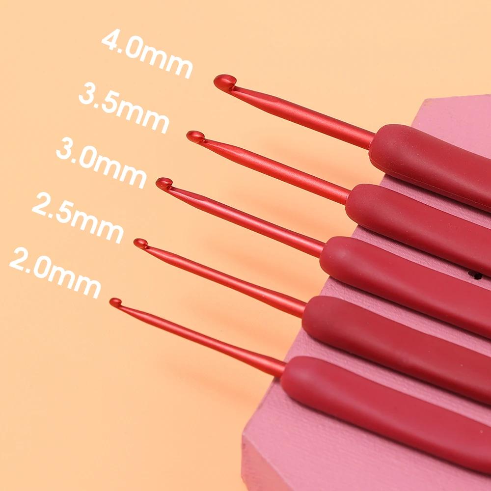 Silicone crochê ganchos tricô agulhas de costura alça para diy tricô camisola cachecol agulha tecelagem acessórios de costura suprimentos - Image 1