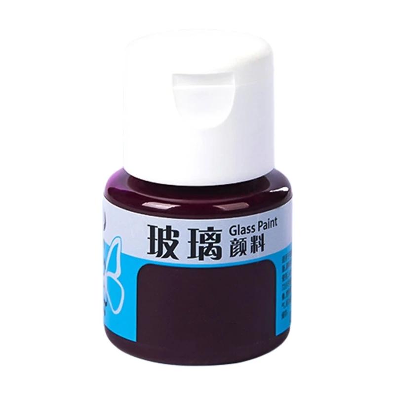 Tinta De Vidro Brilhante De Cor Transparente, Artesanato De DIY, Pintura Brilhante Para Vidro De Mancha, HXBE - Image 1