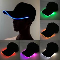 LED luminosos bonés de beisebol, iluminar chapéus coloridos, chapéu de festa, chapéu de praia, festa de pesca - Image 2