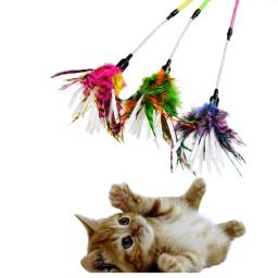 Brinquedos interativos para gatos, varinha de penas, suprimentos duráveis, brinquedos de gatinho, cabelo de galinha, gato popular, pequeno e grande, gato fofo - Image 2