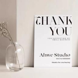 10x15cm Cartão de agradecimento personalizado para pequenas empresas Impressão de logótipo personalizado Convite de casamento para convidados Embalagem de presente Cartão postal de felicitações - Image 2