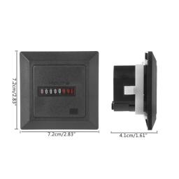 652f preciso HM-1 temporizador quadrado contador digital 0-99999.9 horas medidor ampulheta 0.3w AC220-240V/50hz - Image 6