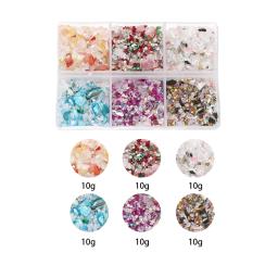 60 g/caixa de vidro misto cristal pedra esmagada resina epóxi enchimentos material para diy resina jóias fazendo acessórios artesanato da arte do prego - Image 4