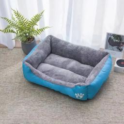 Cama impermeável para cães e gatos, ninho de algodão macio PP, confortável casa de cachorro quente, grande, outono e inverno - Image 5