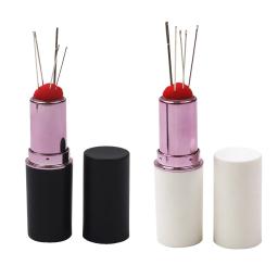 Novo batom agulha pino almofada retrátil portátil mini segurança durável alfinetes titular diy bordado ferramentas de costura - Image 1