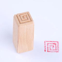 Cerâmica textura de madeira selo ferramenta de gravação padrão floral impressão mão esculpida selo bloco de madeira cerâmica diy ferramentas modelagem argila - Image 4