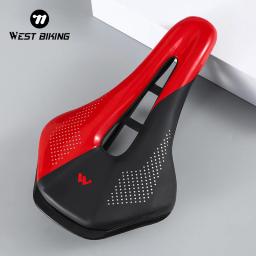 West biking ultraleve bicicleta de estrada sela oco respirável aerodinâmico almofada profissional corrida ciclismo assento parte da bicicleta - Image 1