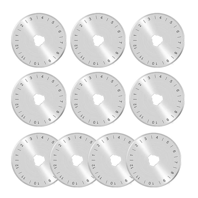 BUDDUR-Kit de Lâminas Rotativas com Caixa De Armazenamento, Conjunto De Ferramentas Quilting, Papel De Tecido, Patchwork DIY, Costura Quilting, 45mm, 10Pcs - Image 1