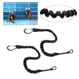 Cordão de ferramentas portátil com mosquetão de bloqueio, corda de segurança de nylon, corda antiqueda para escalada, trabalho aéreo, 2pcs - Image 3