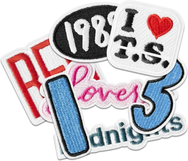 Coleção de 7 Patches Bordados Populares para Personalização de Roupas, Mochilas e Chapéus - Perfeitos para DIY e Presentes Artesanais