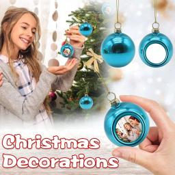 6cm/8cm sublimação bola de natal 6 pçs personalizado em branco consumíveis suprimentos transferência térmica impressão diy natal decora - Image 2