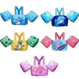 Jaqueta salva-vidas manga braço do bebê, maiô de segurança treinamento natação, piscina flutuante, anel de natação, colete salva-vidas dos desenhos animados - Image 1