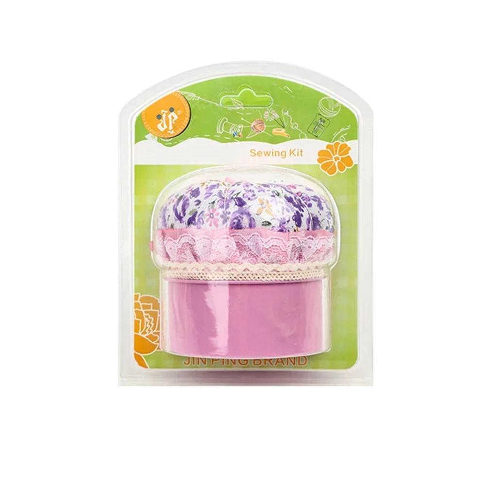Pin almofada alfinete com caixa de armazenamento agulhas titular ferramentas de costura diy esgoto bordado artesanato casa acessórios ponto cruz - Image 1