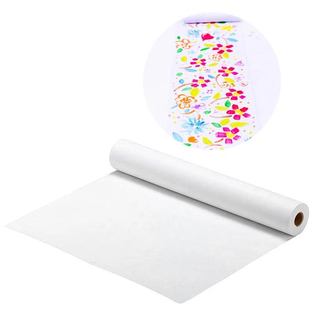 Rolo de Papel para Desenho e Pintura em Branco - 2 Peças, Livre de Ácidos, Ideal para Aquarela e Esboços