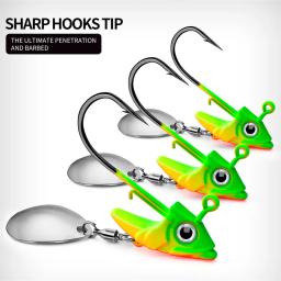 Conjunto de iscas de pesca de alto desempenho, conjunto de 5 peças, conjunto de cabeça do gabarito, manivela ganchos, verme macio, wobbler, 7g/10g/15g - Image 6
