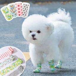 Bandagem autoadesiva impressa para animais de estimação, Pet Go Out, artefato anti-sujo, bonito Pet Supplies, proteção para os pés do filhote, fita adesiva DIY, nova - Image 1